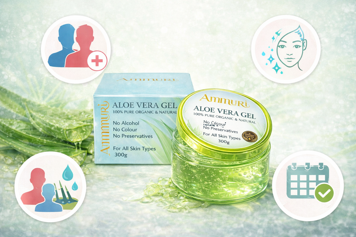 Aloe Vera Gel 300g Jar – Face, Body & Hair